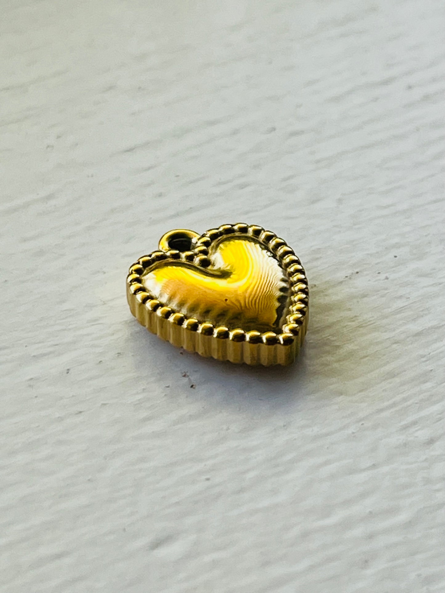 Dotted heart charm pendant