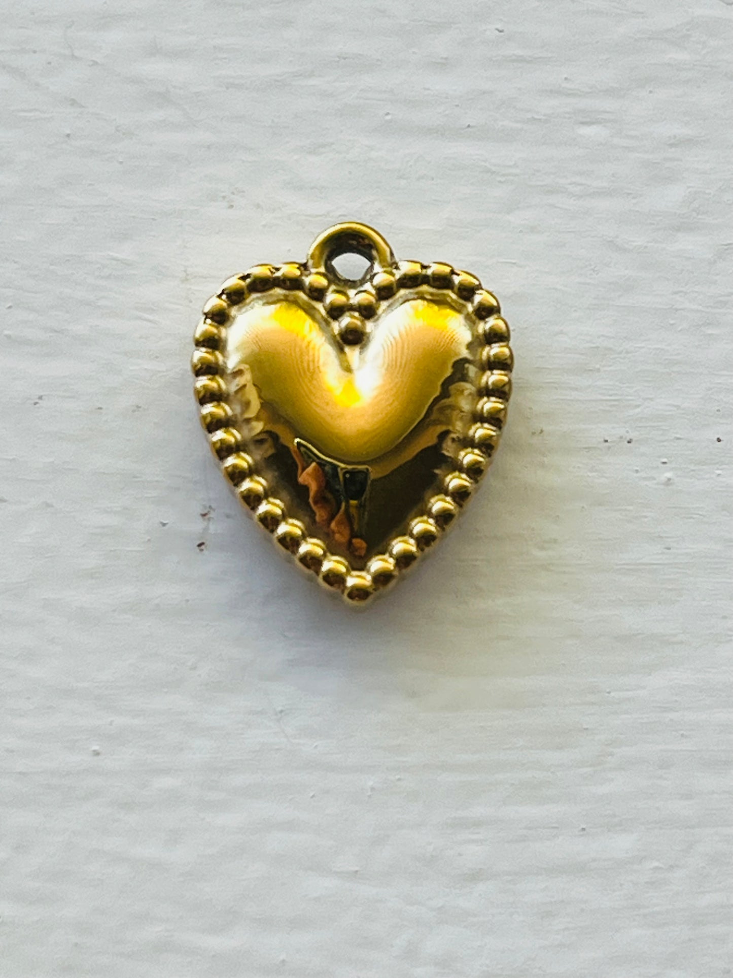 Dotted heart charm pendant