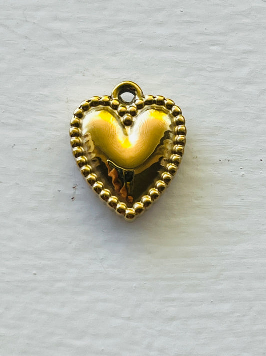 Dotted heart charm pendant