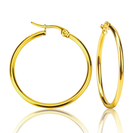 Natasha classic gold hoop earrings