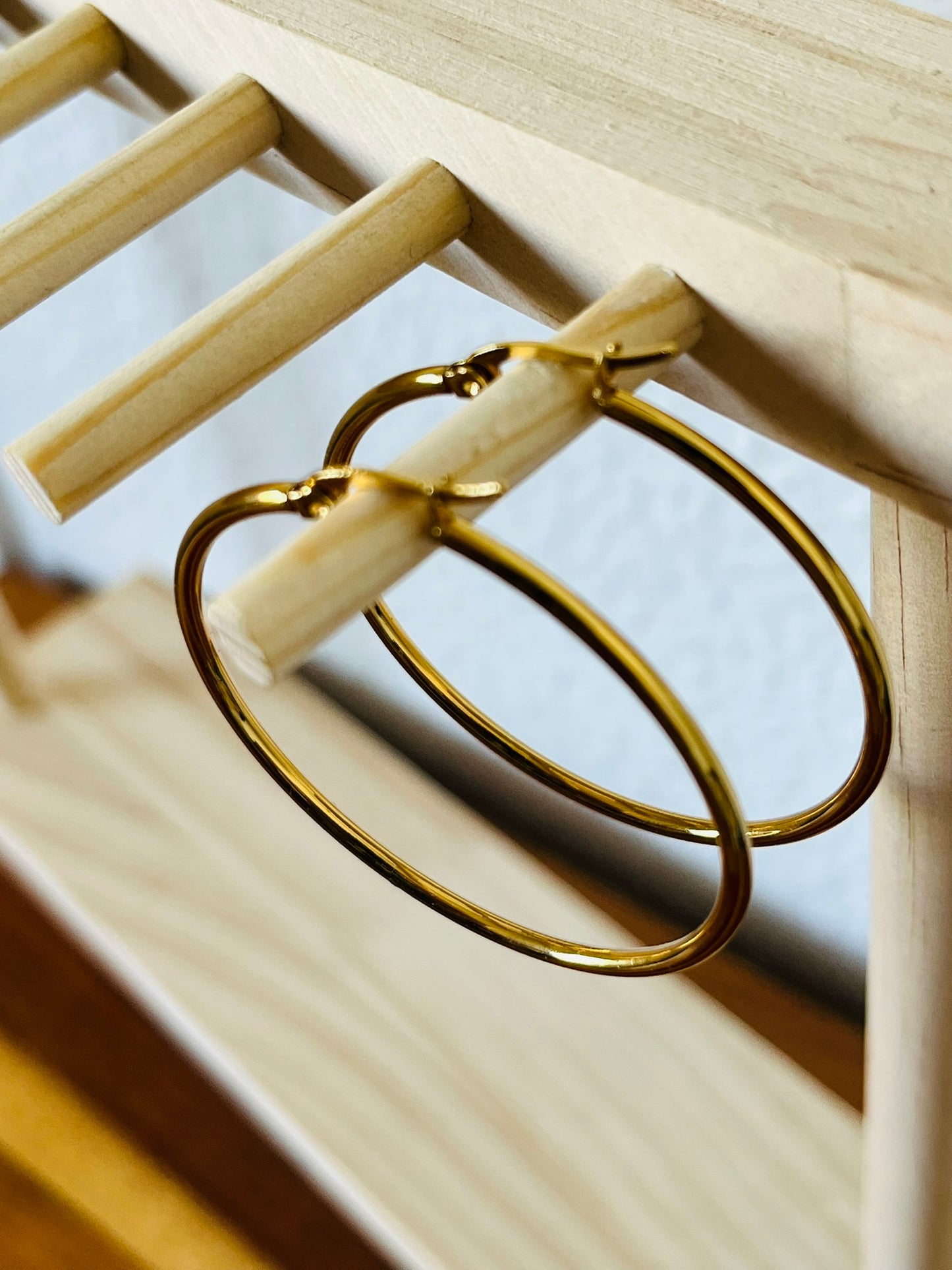Natasha classic gold hoop earrings