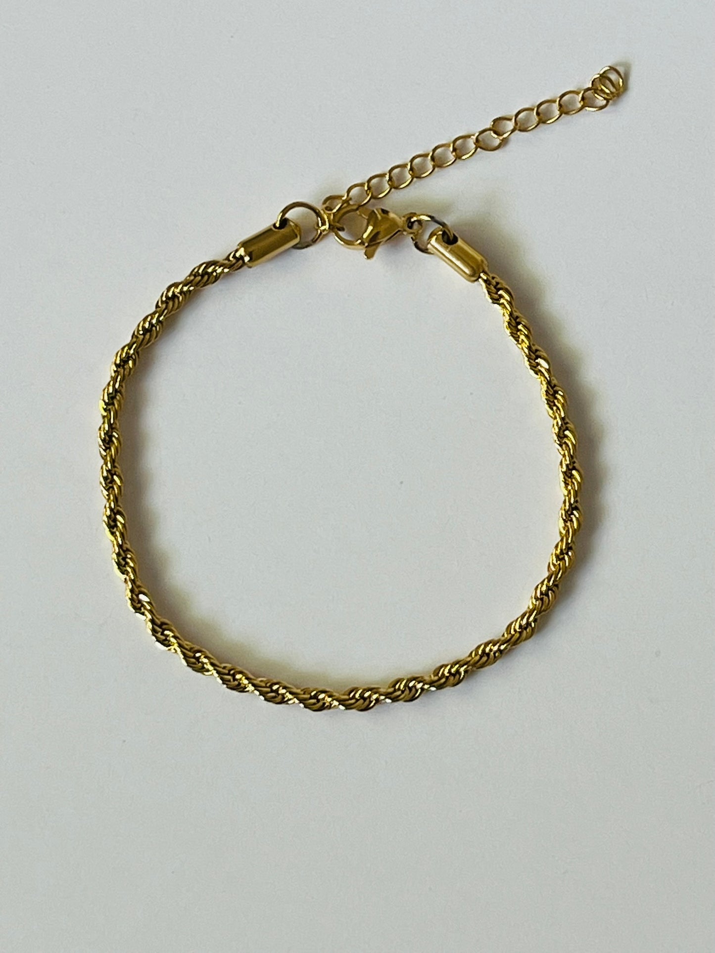 Piper French rope twisted gold bracelet