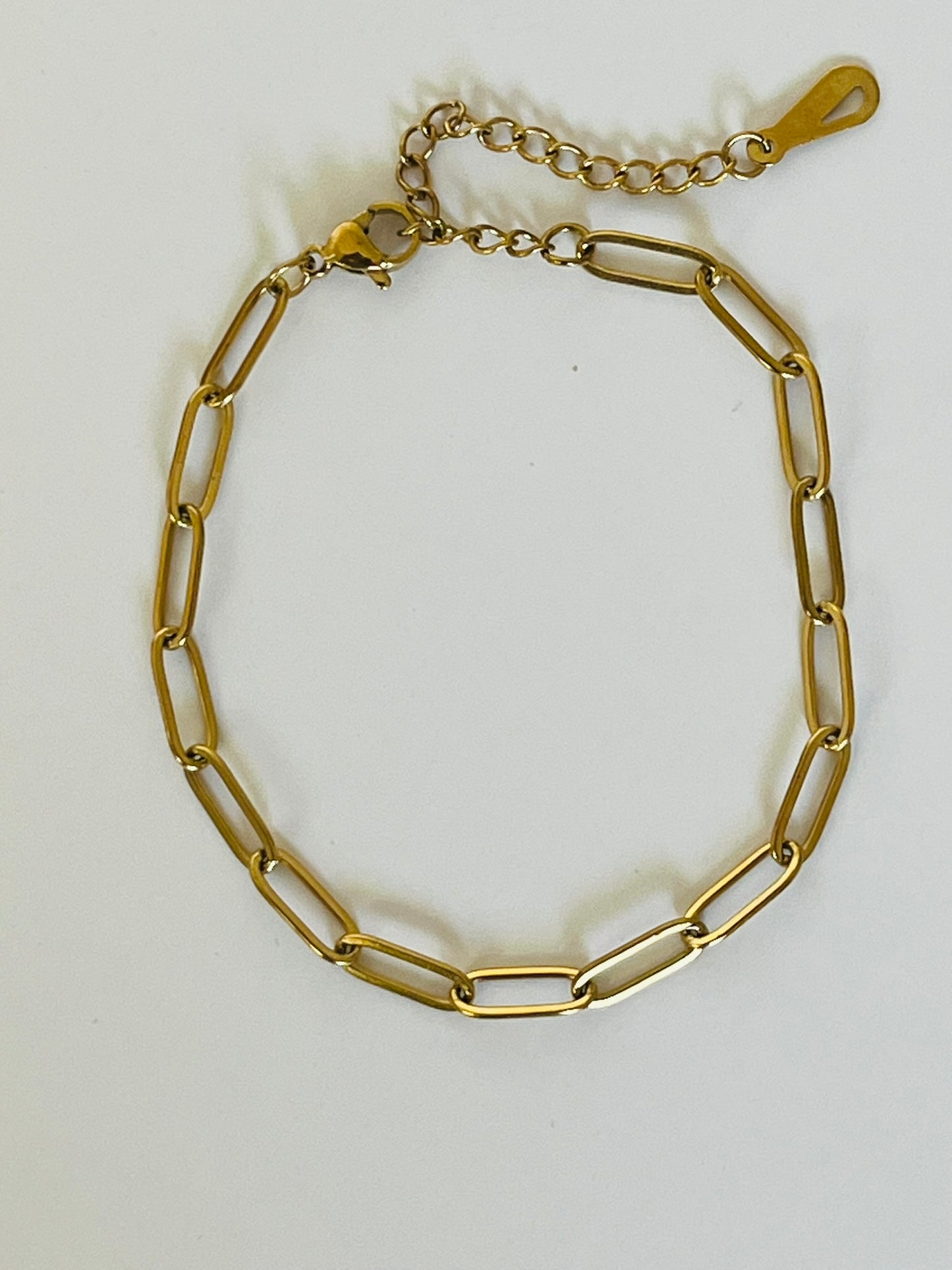 Sofia paperclip chain gold bracelet
