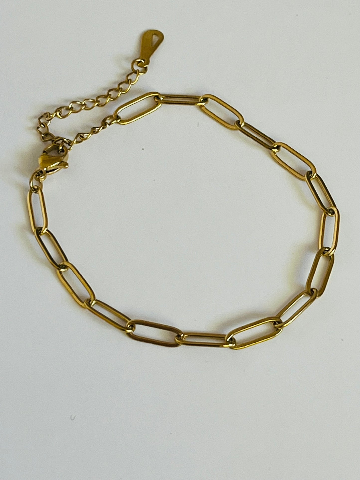 Sofia paperclip chain gold bracelet