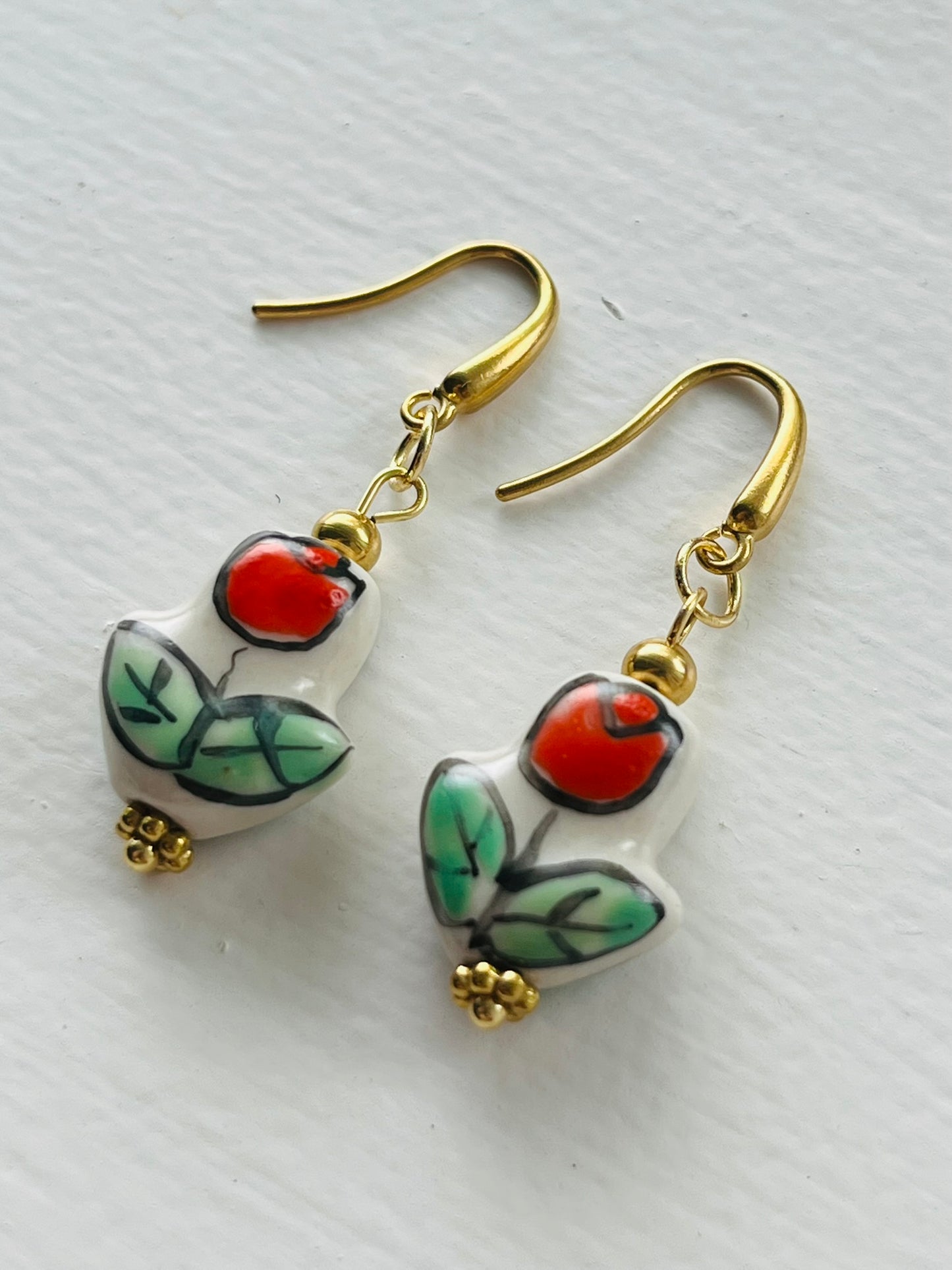 Tulips ceramic earrings