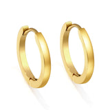 Stevie curved skinny gold hoop earring