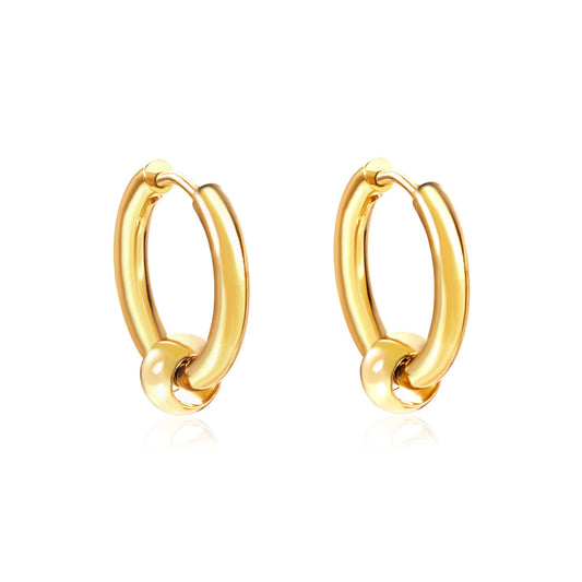 Lola gold hoop ball earring