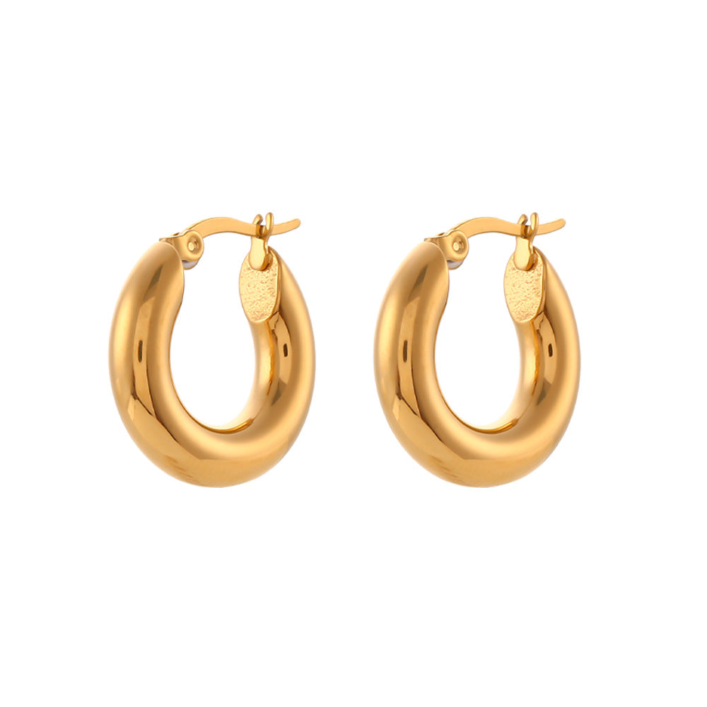 Anna chunky gold hoop earrings
