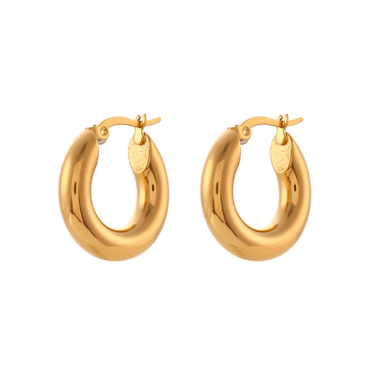 Anna chunky gold hoop earrings