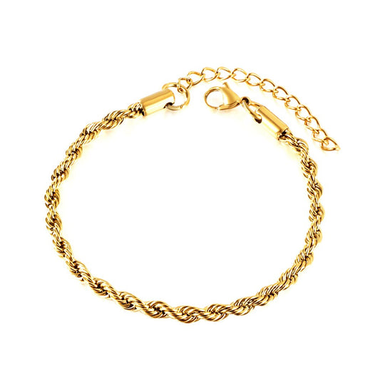 Piper French rope twisted gold bracelet