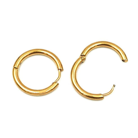 River essential gold hoop sleeper earrings