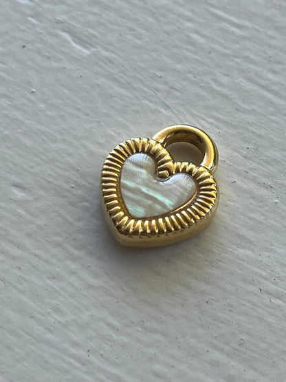 Yin yang black and white heart charms