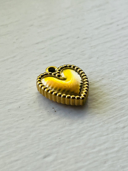 Dotted heart charm pendant
