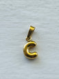Bubble alphabet letter initial charm pendants