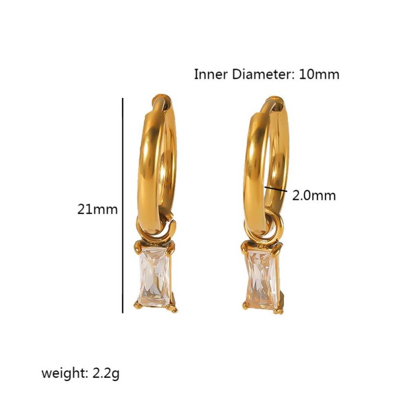 Lydia Pendant Gold Hoop Earrings