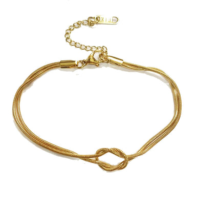 Infinity knot gold bracelet