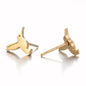 Birdy bird gold stud earrings