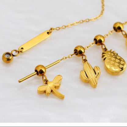 Alicia threader charm bracelet