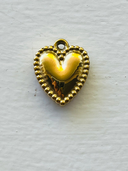 Dotted heart charm pendant