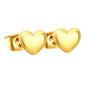 Sweetheart gold stud earrings