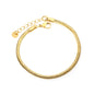 Penelope 3.2 mm round snake chain gold bracelet