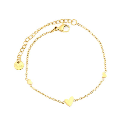 Wispy heart gold bracelet