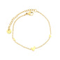 Wispy heart gold bracelet