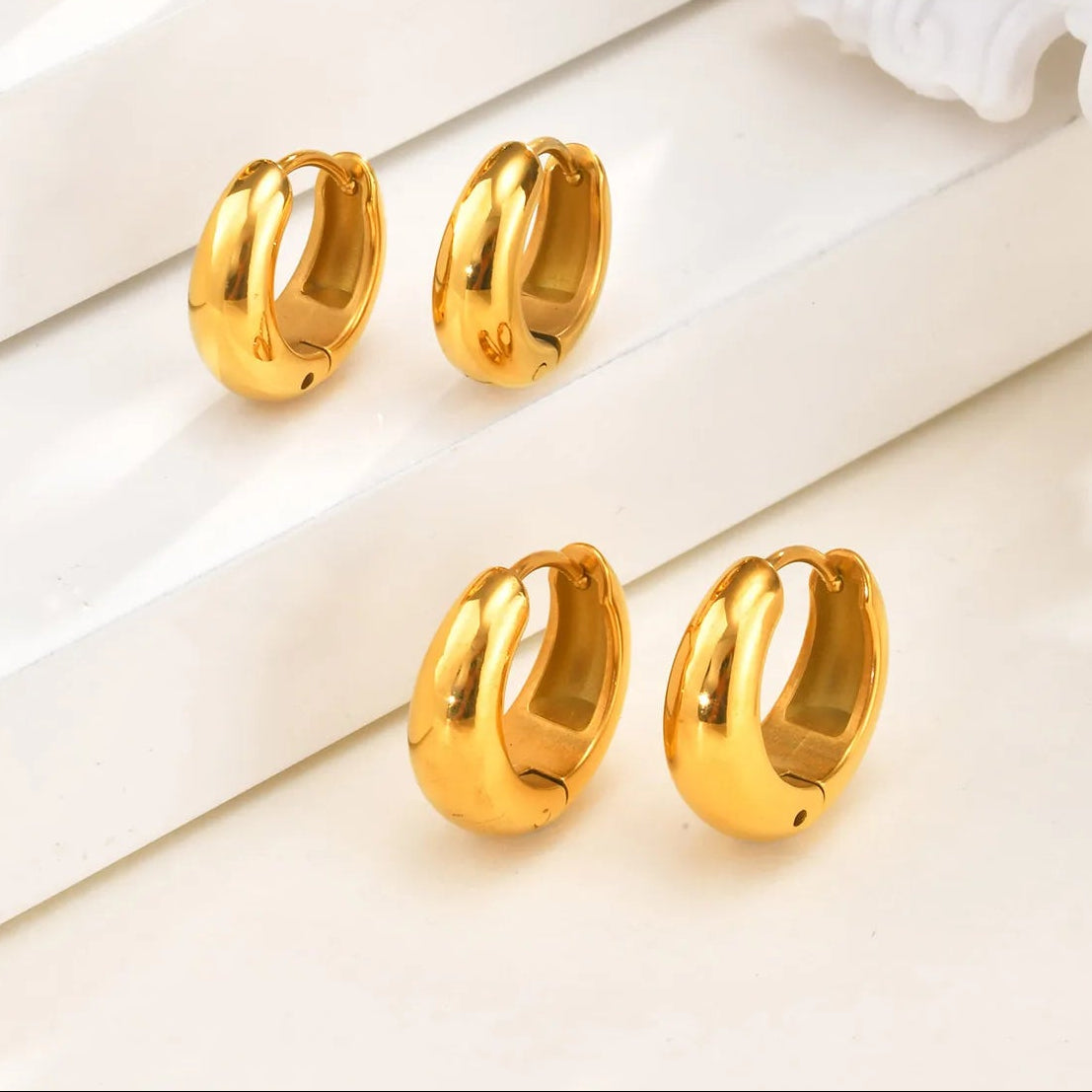 Sadie huggies gold  hoop earrings