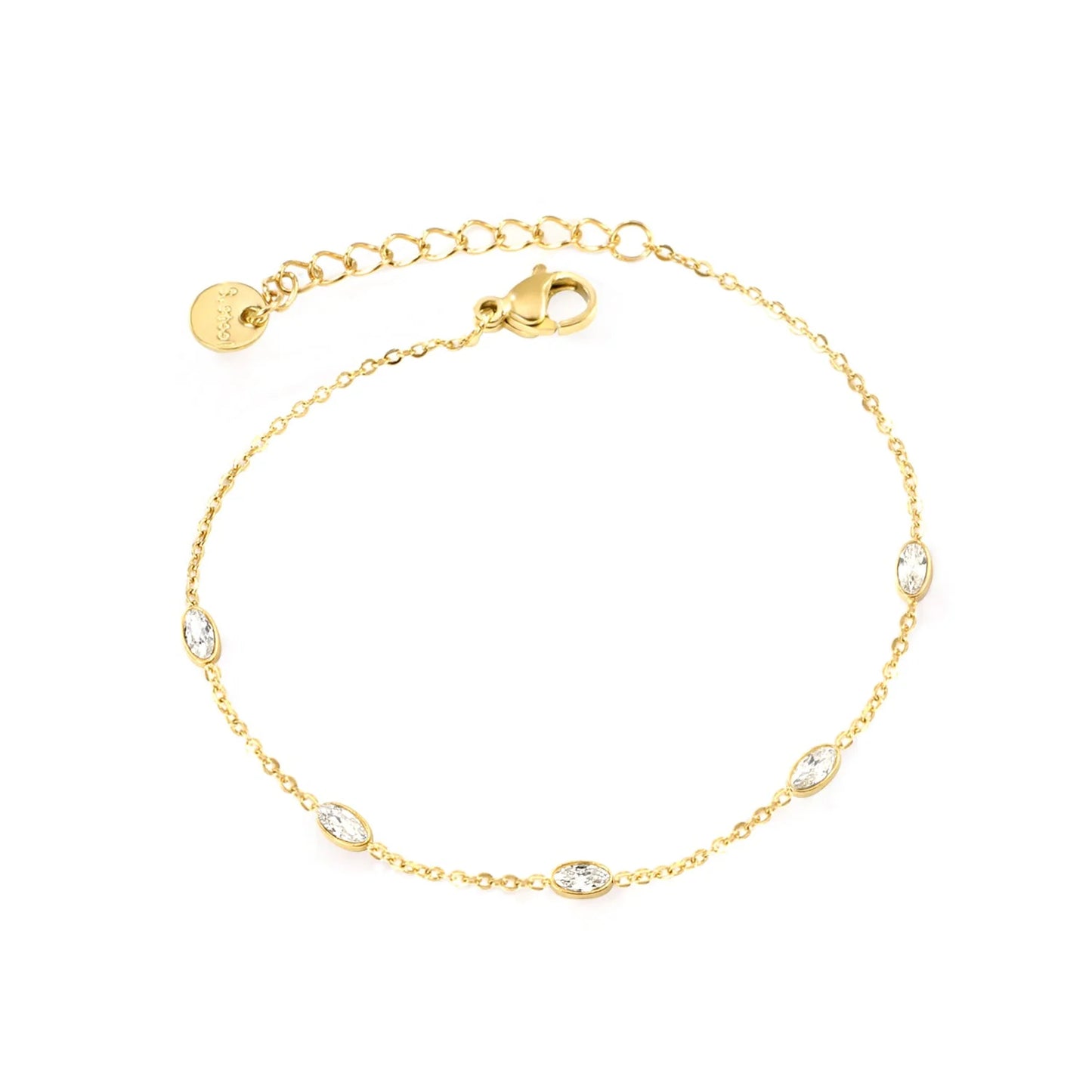 Charlie petite oval cubic zirconium bracelet