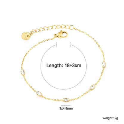 Charlie petite oval cubic zirconium bracelet