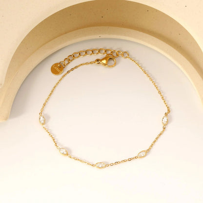 Charlie petite oval cubic zirconium bracelet