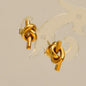 Infinity knot stud earrings