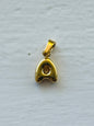 Bubble alphabet letter initial charm pendants