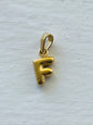 Bubble alphabet letter initial charm pendants