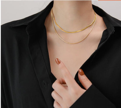 Gigi double layer gold necklace