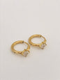 Daphne diamante gold huggie hoop earrings