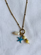 Coastal cluster charm necklace