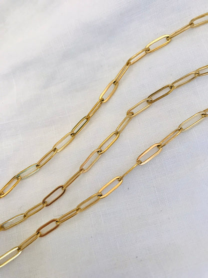 Sofia paperclip chain gold bracelet