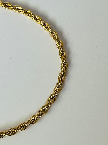 Piper French rope twisted gold bracelet
