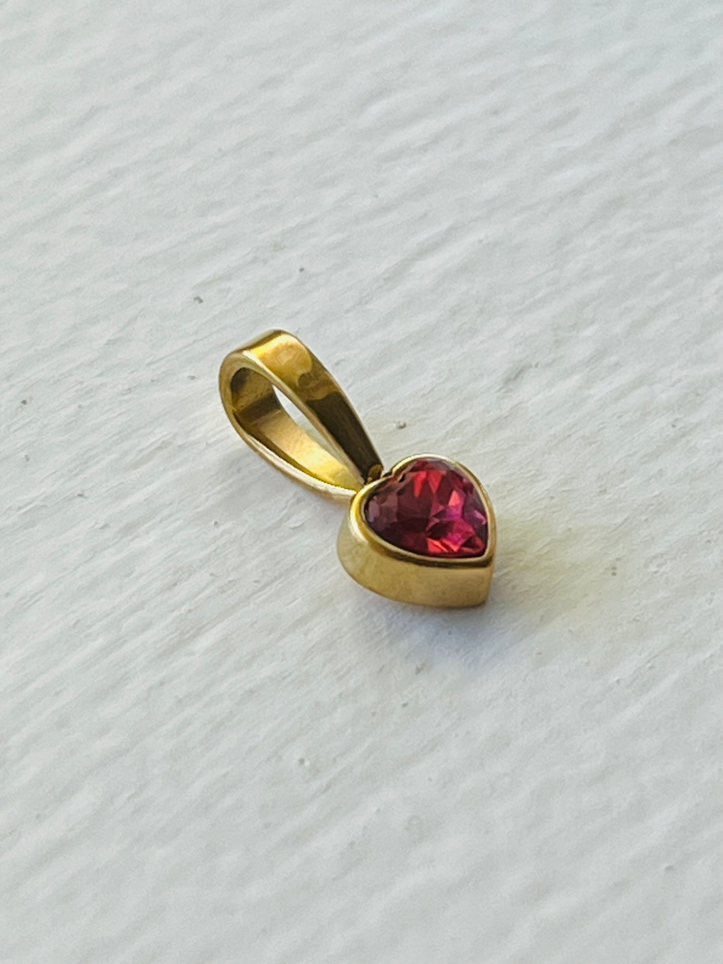 Rose heart charm pendant