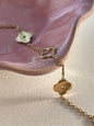 Paris clover charm gold bracelet