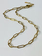 Sofia paperclip gold necklace