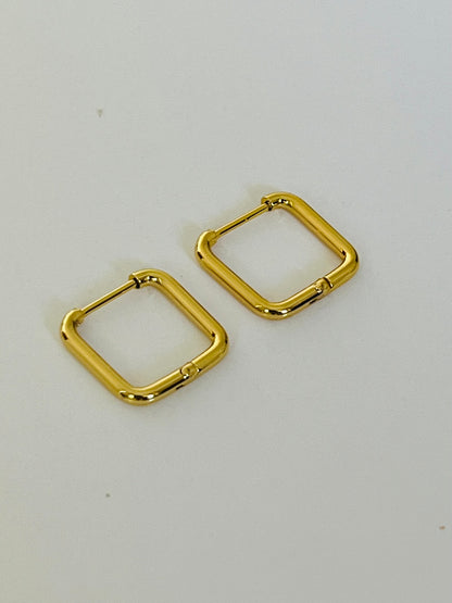 Millie square geometric hoop earring