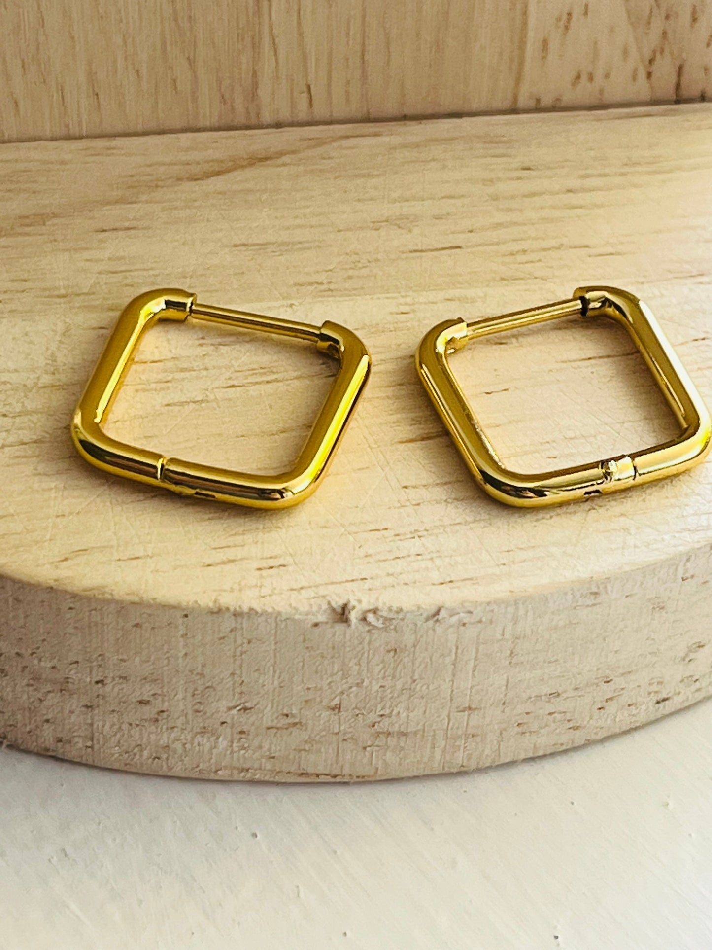 Millie square geometric hoop earring