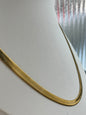 Fox and Rose herringbone snake chain gold necklace