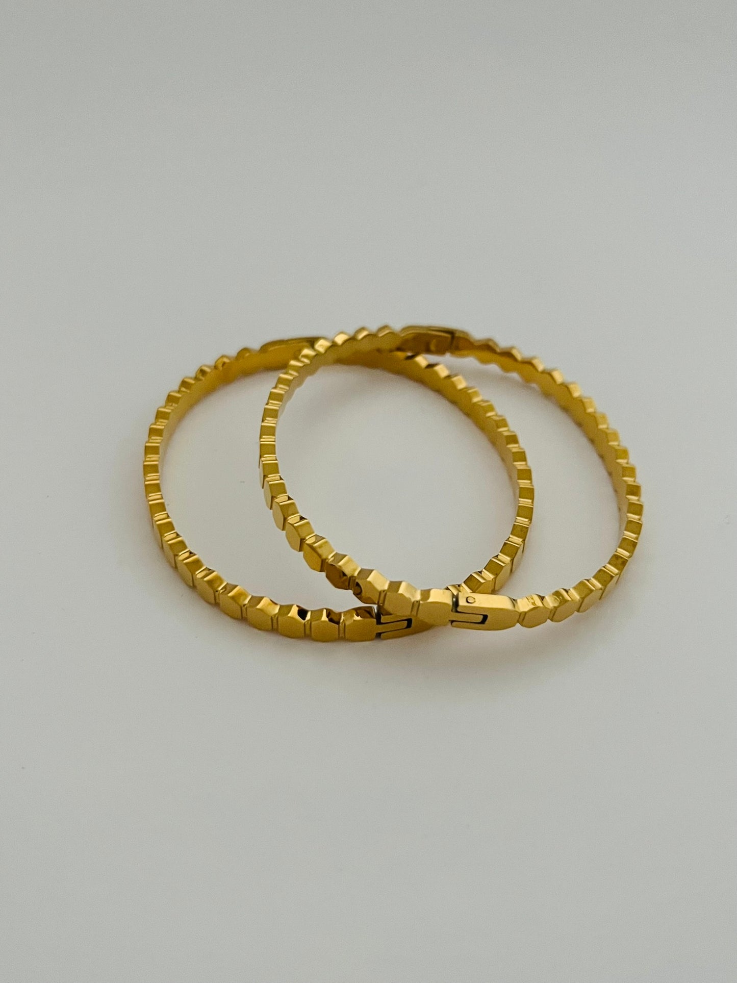 Zoey clip on gold bangles (various styles)