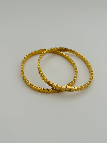 Zoey clip on gold bangles (various styles)