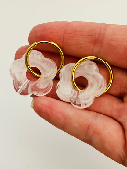 Blomme Floral Hoop earring