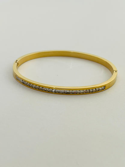 Zoey clip on gold bangles (various styles)