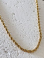 Piper French rope twisted gold necklace